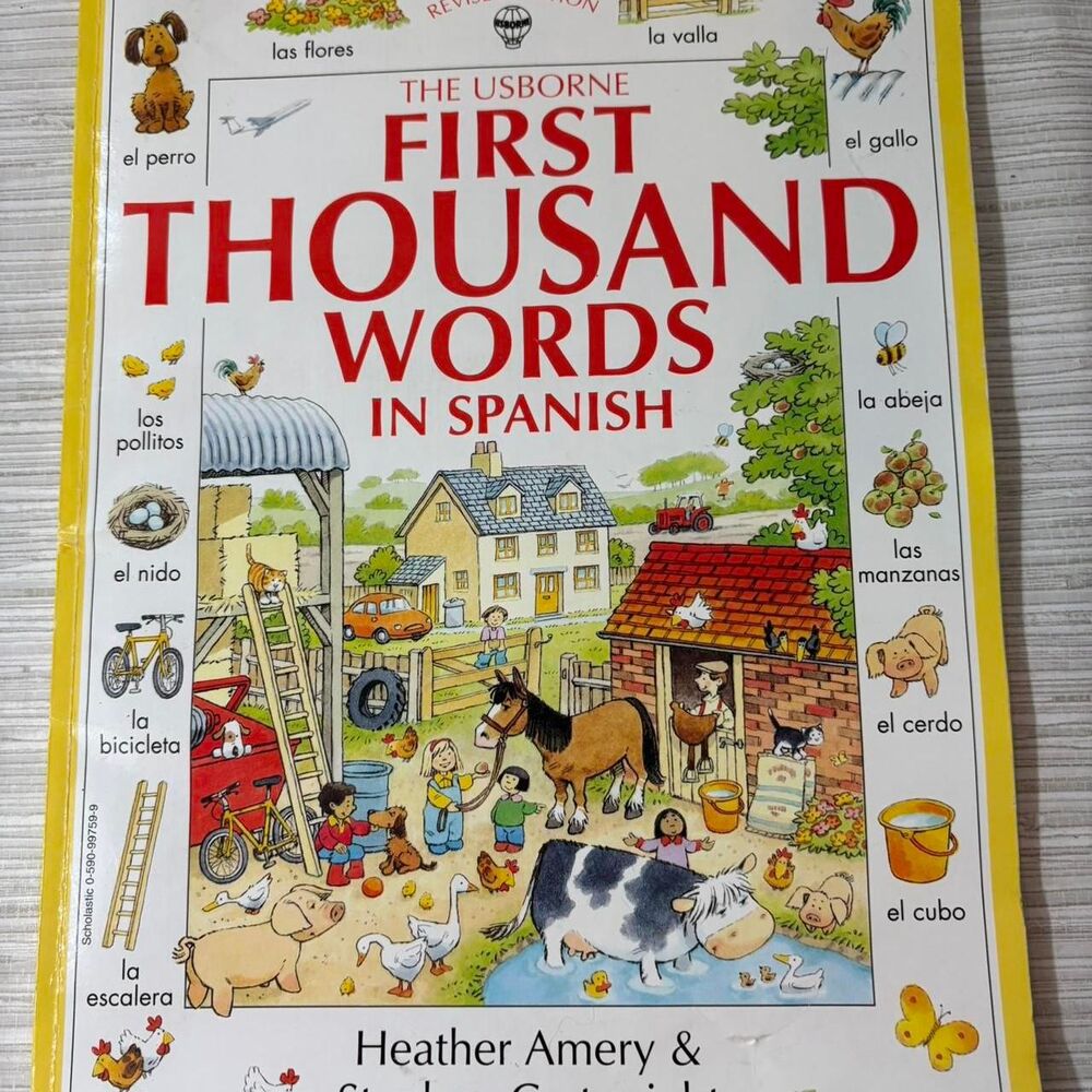 USBORNE First Thousand Words in Spanish book paperback GUC